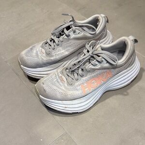 Hoka Women's Gray and Orange Athletic Shoes